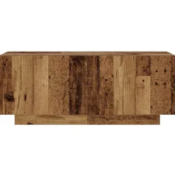vidaXL Mueble TV luces LED madera ingeniería envejecida 180x35x40 cm Madera antigua Sale