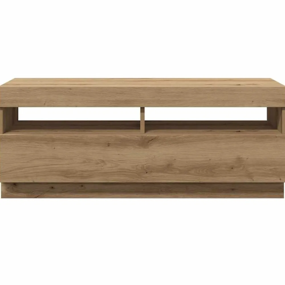 vidaXL Muebles Tv-Mueble TV luces LED madera ingeniería 100x35x40cm