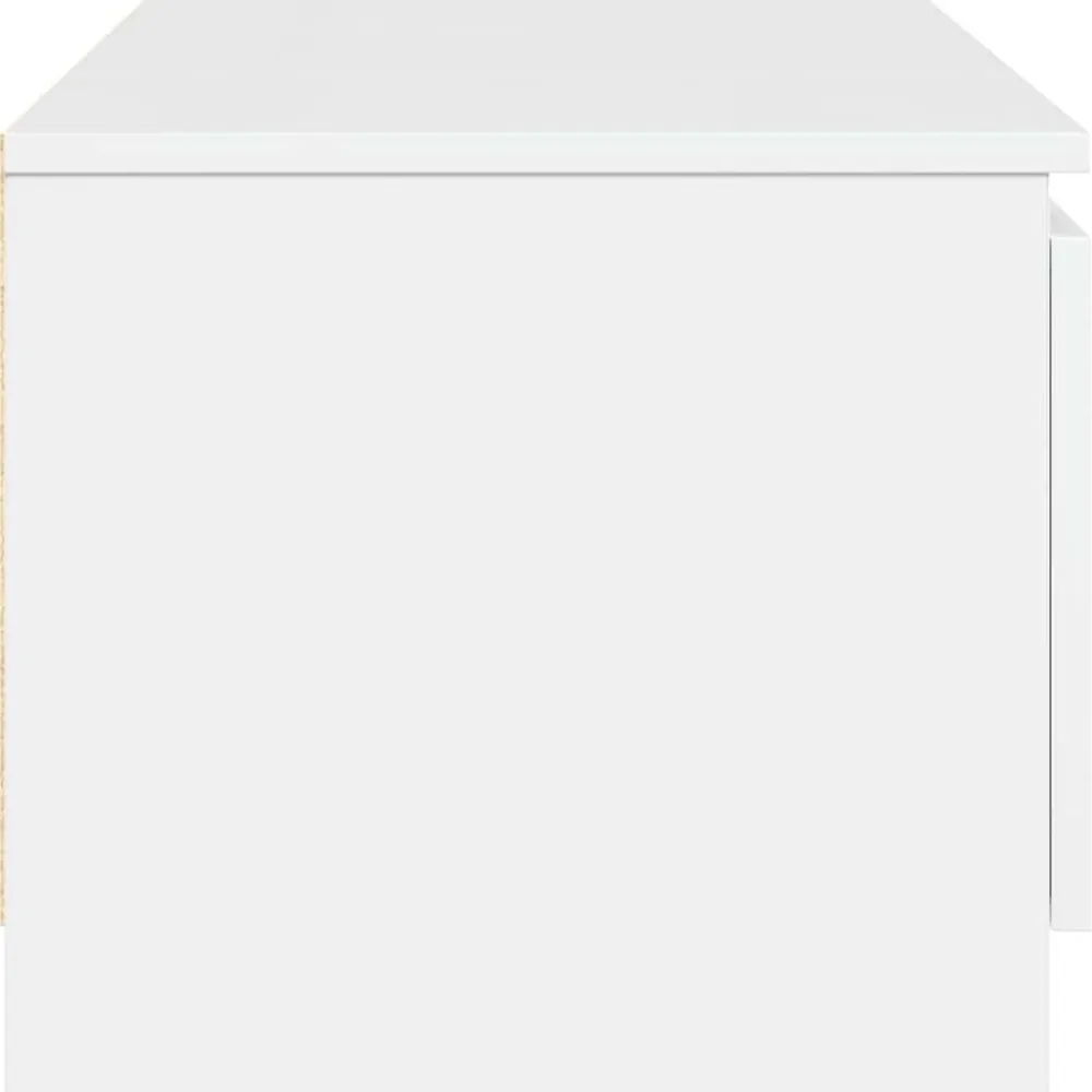 vidaXL Mueble TV madera contrachapada 140x40x35,5cm Blanco brillante Discount