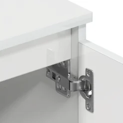 vidaXL Mueble TV madera contrachapada 140x40x35,5cm Blanco brillante Discount