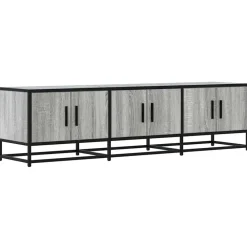 vidaXL Mueble TV madera ingeniería y metal 150x35x41 cm Gris sonoma Outlet
