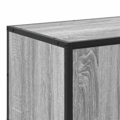 vidaXL Mueble TV madera ingeniería y metal 150x35x41 cm Gris sonoma Outlet