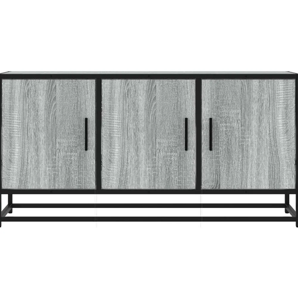 vidaXL Muebles Tv-Mueble TV madera ingeniería y metal 100x35x50 cm