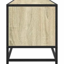 vidaXL Muebles Tv-Mueble TV metal y madera ingeniería 80x34,5x40 cm