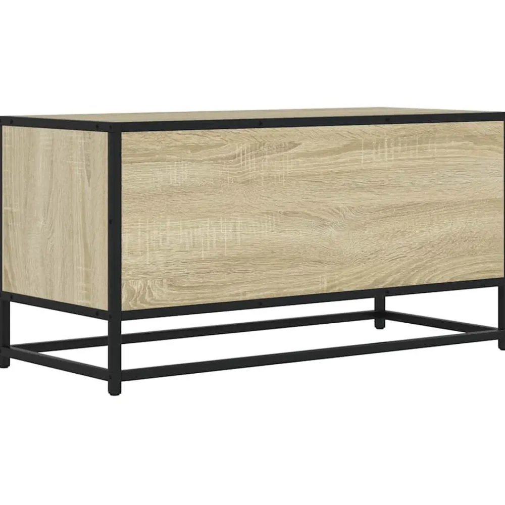 vidaXL Muebles Tv-Mueble TV metal y madera ingeniería 80x34,5x40 cm