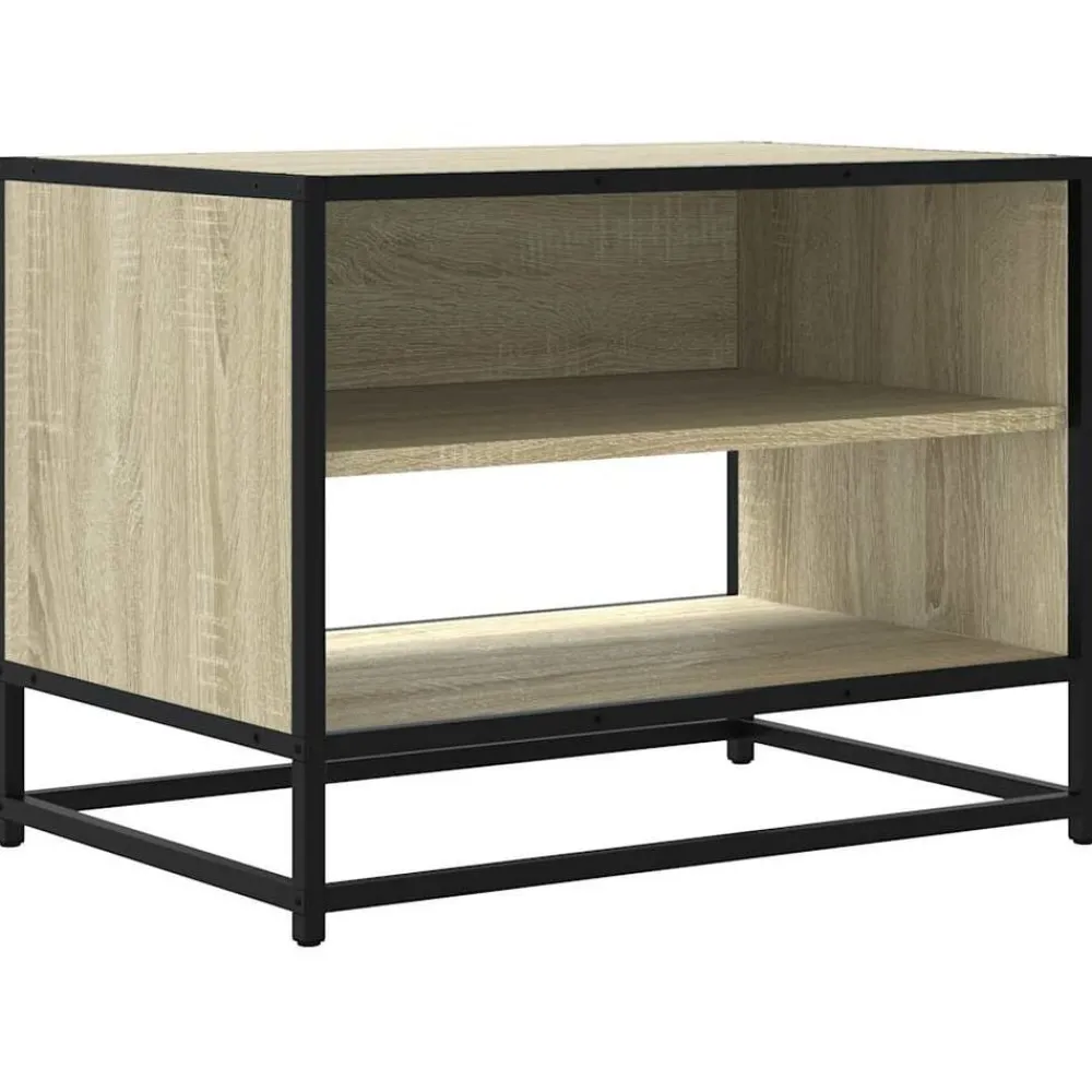 vidaXL Muebles Tv-Mueble TV metal y madera ingeniería 61x40x46 cm
