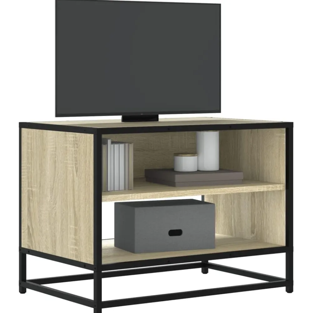 vidaXL Muebles Tv-Mueble TV metal y madera ingeniería 61x40x46 cm