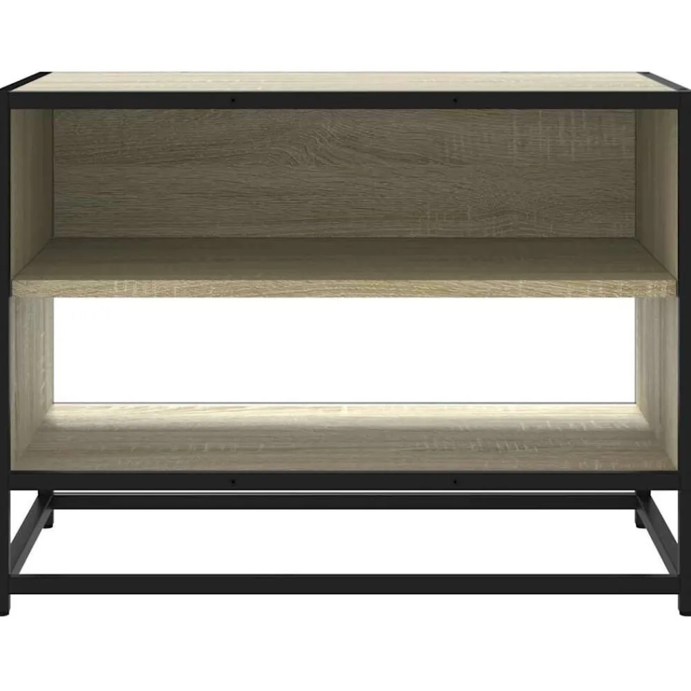 vidaXL Muebles Tv-Mueble TV metal y madera ingeniería 61x40x46 cm
