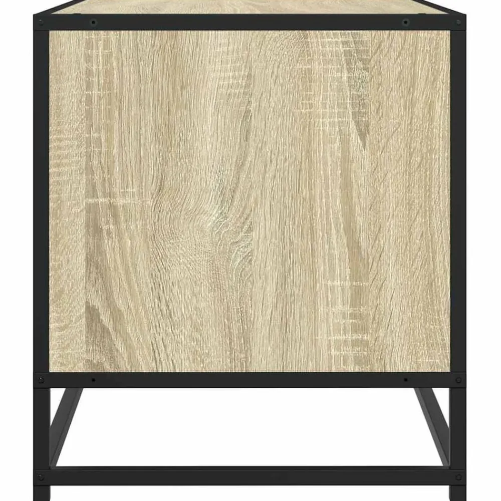 vidaXL Muebles Tv-Mueble TV metal y madera ingeniería 61x40x46 cm