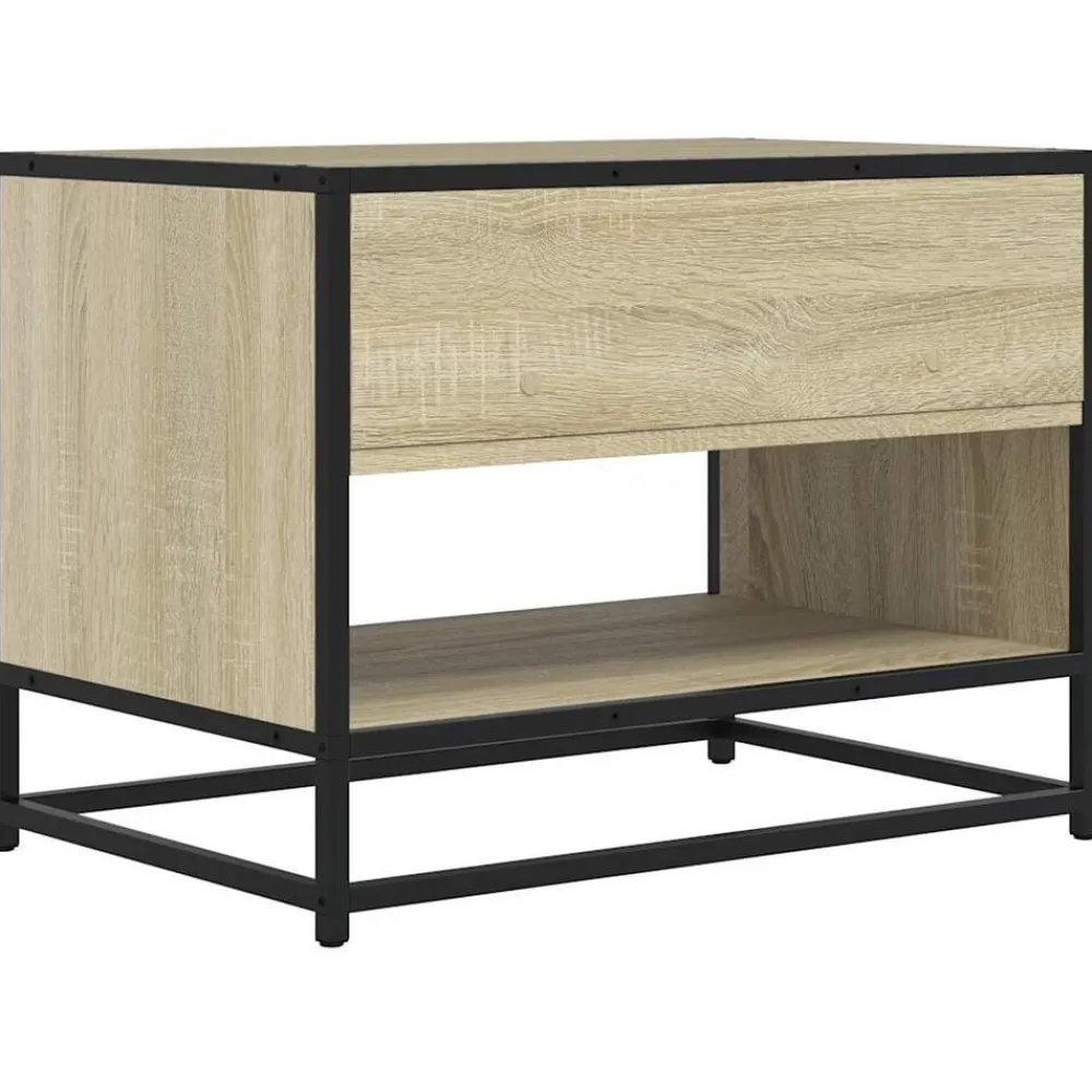 vidaXL Muebles Tv-Mueble TV metal y madera ingeniería 61x40x46 cm