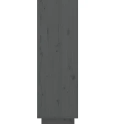 vidaXL Mueble zapatero de madera maciza de pino 30x34x105 cm Gris Sale