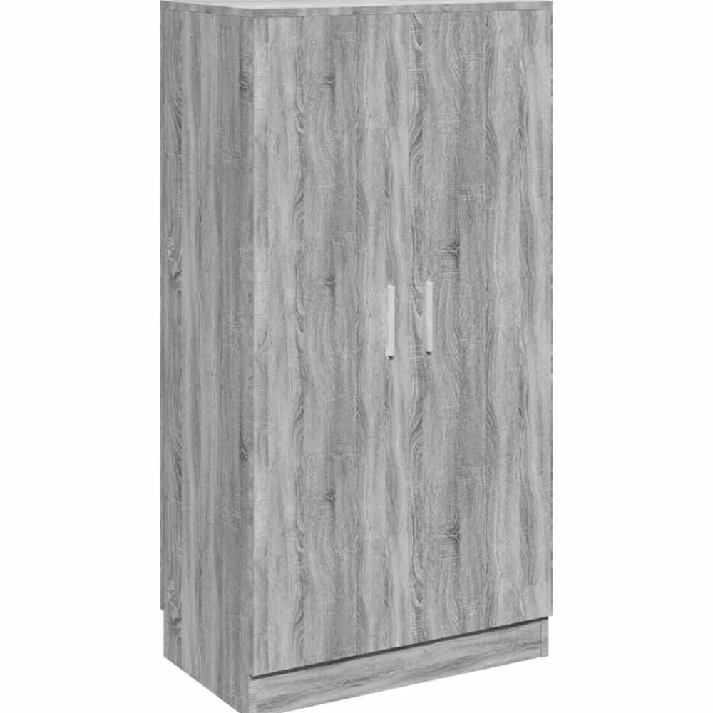 vidaXL Mueble zapatero madera contrachapada 55x35x108 cm Gris sonoma Clearance