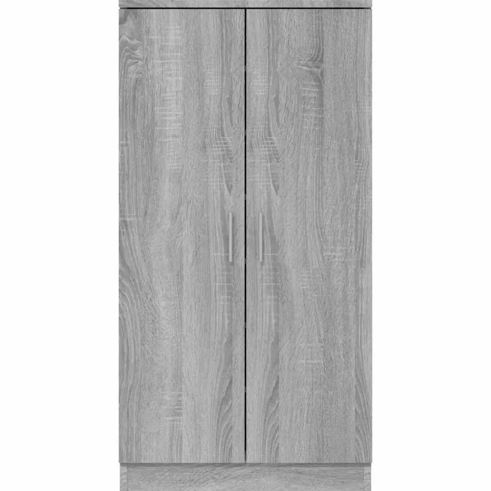 vidaXL Mueble zapatero madera contrachapada 55x35x108 cm Gris sonoma Clearance