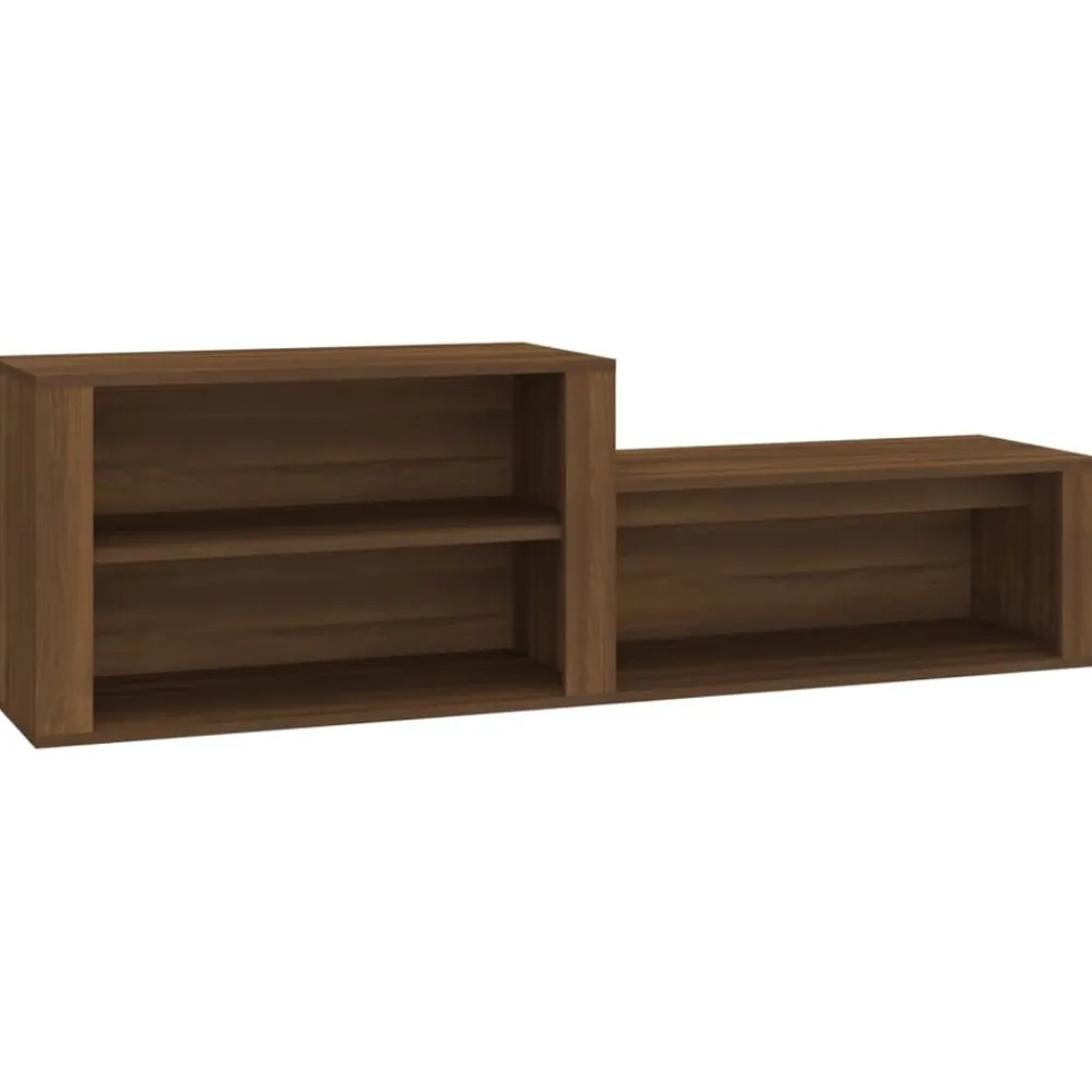 vidaXL Productos Del Hogar-Mueble zapatero madera contrachapada marrón roble 150x35x45 cm
