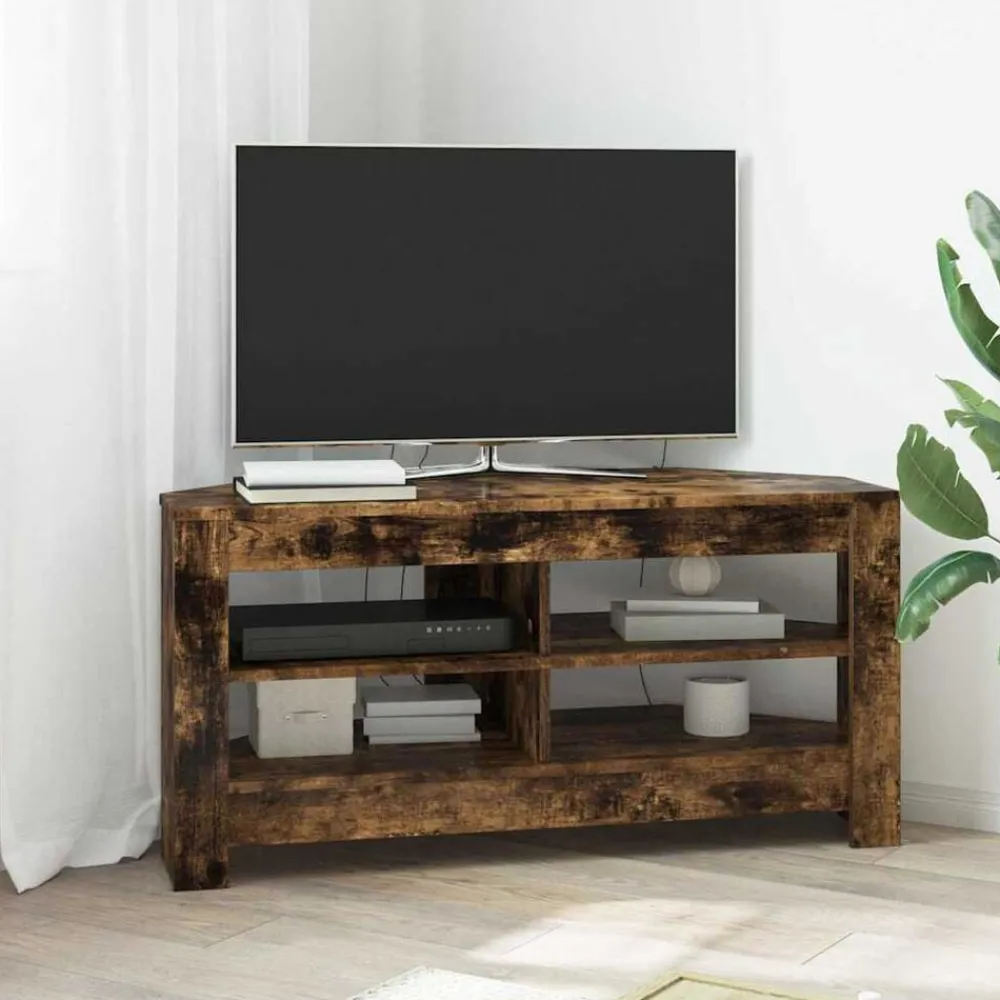 vidaXL MuebledeTVdeesquina 102 x 40,5 x 45 cm Roble ahumado Sale