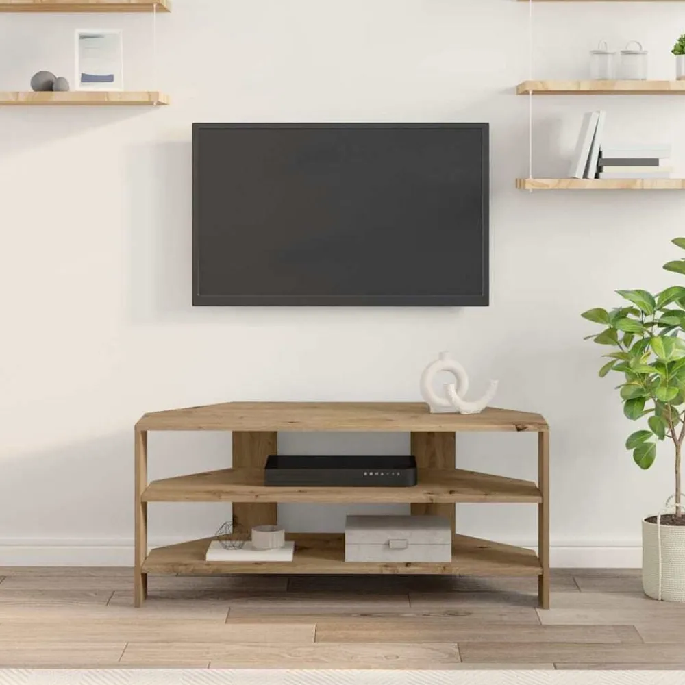 vidaXL Muebles Tv-MuebledeTVdeesquina Roble artesanal 102x40,5x45cm