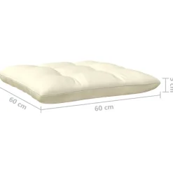 vidaXL Muebles De Jardín-Muebles de jardín 3 piezas madera maciza pino con cojines crema