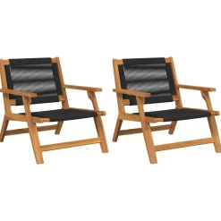 vidaXL Muebles de jardín 2 pcs 67 x 76 x 73 cm Negro Sale