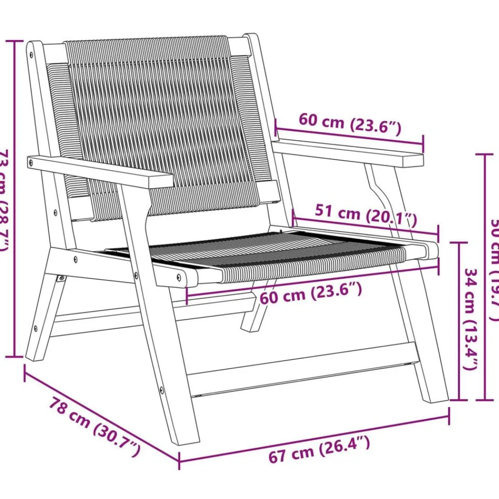 vidaXL Muebles de jardín 2 pcs 67 x 76 x 73 cm Negro Sale