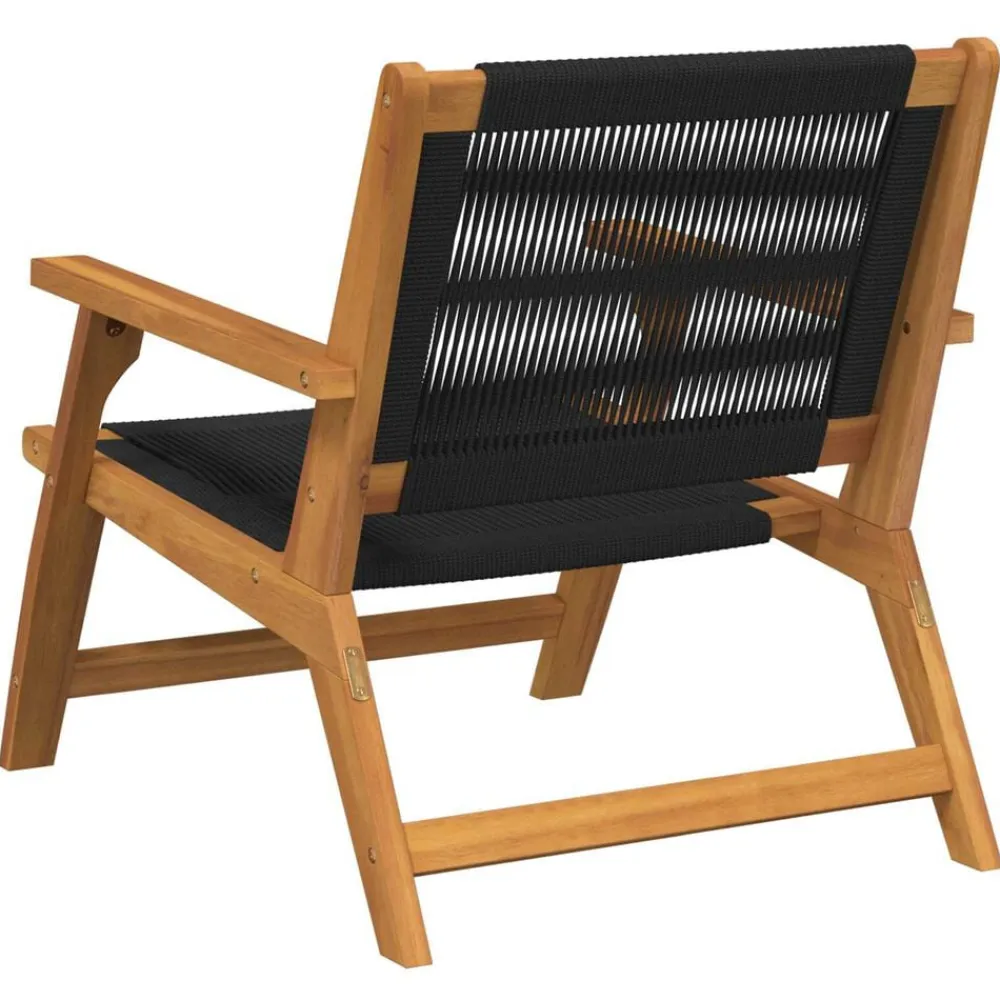 vidaXL Muebles de jardín 2 pcs 67 x 76 x 73 cm Negro Sale