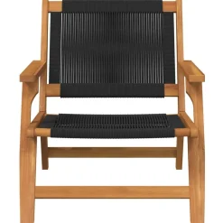 vidaXL Muebles de jardín 2 pcs 67 x 76 x 73 cm Negro Sale