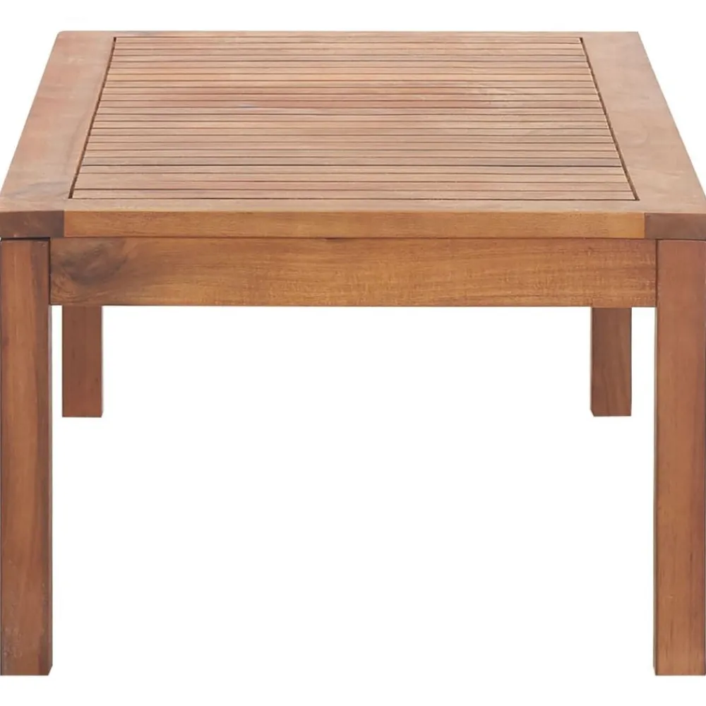 vidaXL Muebles de jardín 4 piezas con cojines madera maciza de acacia Crema Best