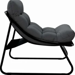 vidaXL Muebles de jardín con cojín 2 pcs Negro 60,5 x 81 x 71 cm Online