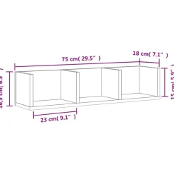 vidaXL Estanterías-Muebles de pared 2 unidades madera de ingeniería marrón roble
