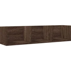 vidaXL Estanterías-Muebles de pared 2 unidades madera de ingeniería marrón roble