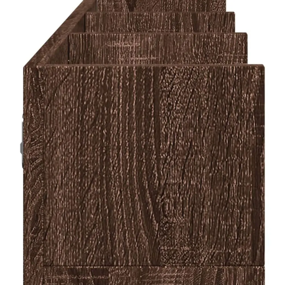 vidaXL Estanterías-Muebles de pared 2 unidades madera de ingeniería marrón roble