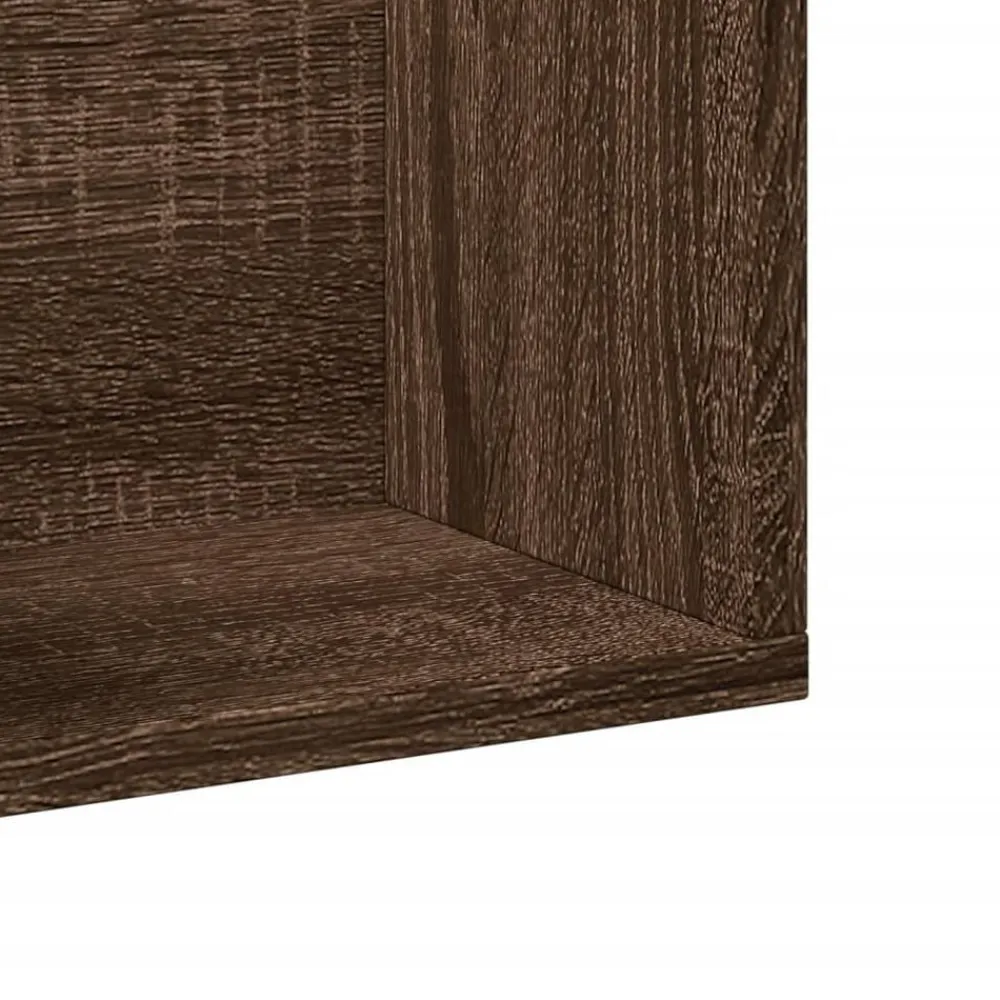 vidaXL Estanterías-Muebles de pared 2 unidades madera de ingeniería marrón roble