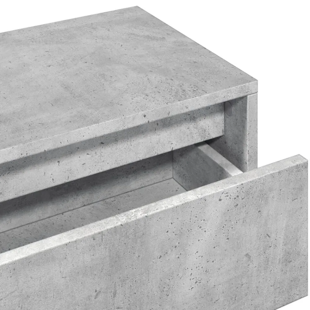 vidaXL Muebles de recibidor 4 pzas madera de ingeniería gris hormigón Gris hormigón Discount