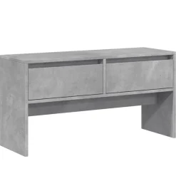 vidaXL Muebles de recibidor 4 pzas madera de ingeniería gris hormigón Gris hormigón Discount
