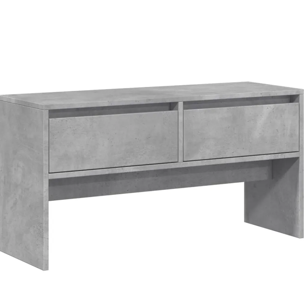 vidaXL Muebles de recibidor 4 pzas madera de ingeniería gris hormigón Gris hormigón Discount