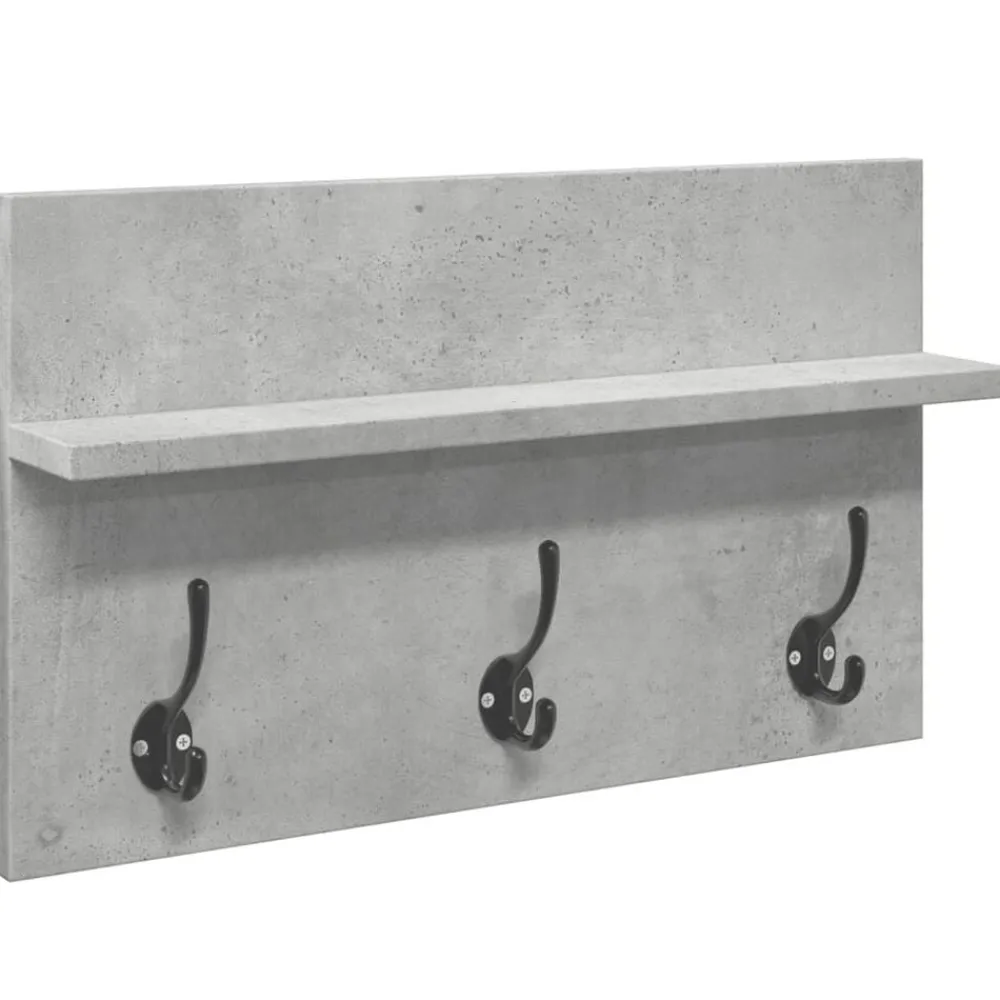 vidaXL Muebles de recibidor 4 pzas madera de ingeniería gris hormigón Gris hormigón Discount