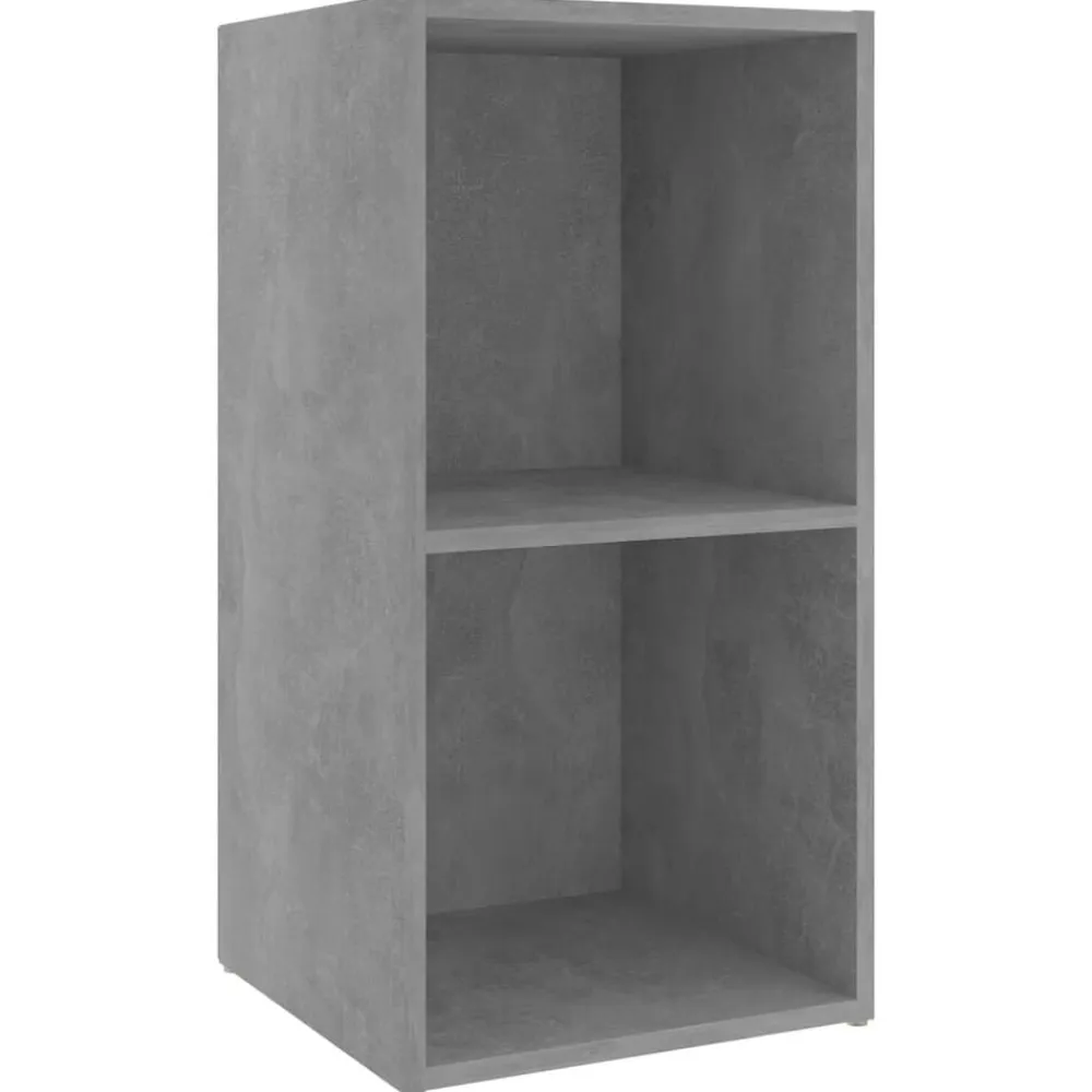 vidaXL Muebles de salón 4 pzas madera ingeniería gris hormigón Gris hormigón Hot