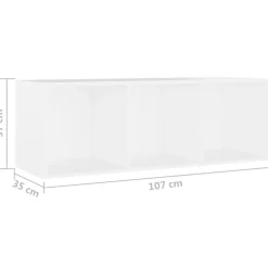 vidaXL Muebles Tv-Muebles de salón 2 piezas madera ingeniería 107x35x37 cm