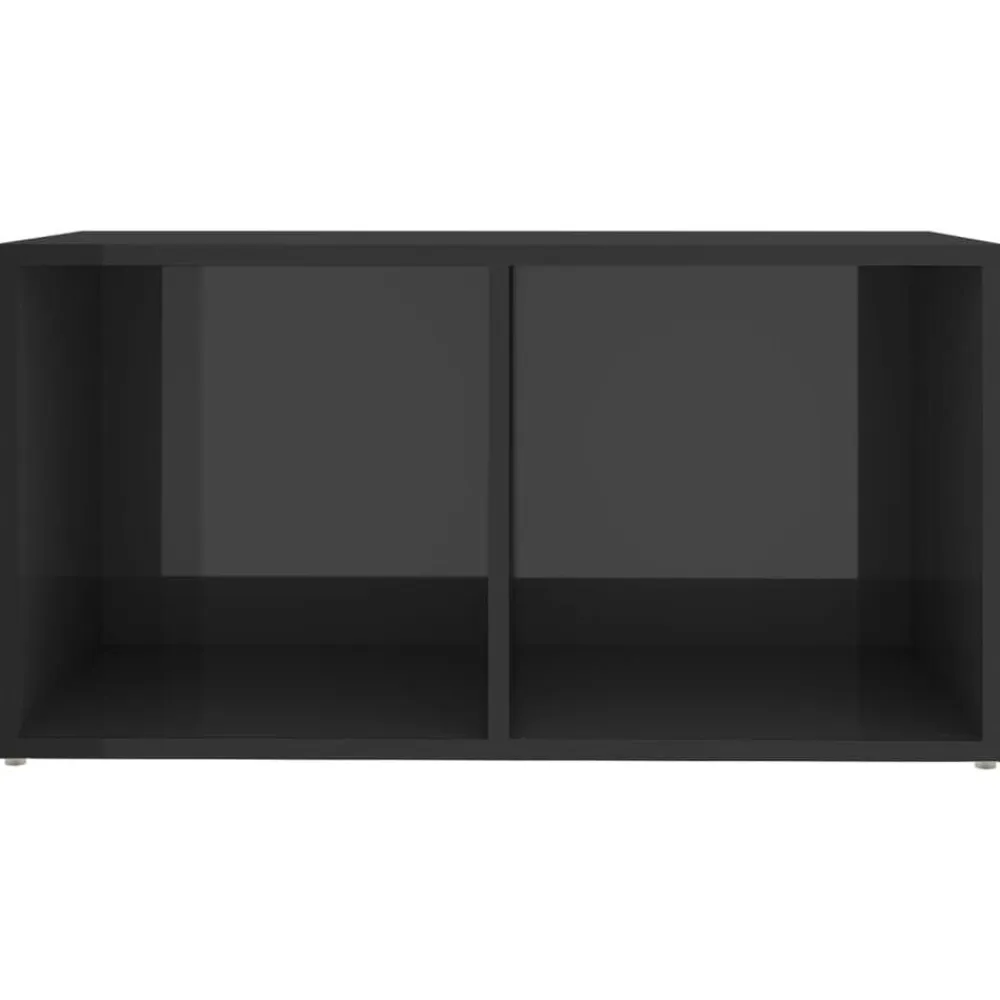 vidaXL Muebles Tv-Muebles de salón 2 piezas madera de ingeniería gris brillo
