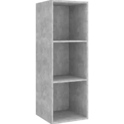 vidaXL Muebles de salón de pared 4 pzs madera ingeniería gris hormigón Gris hormigón Online
