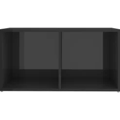 vidaXL Muebles Tv-Muebles de salón de pared 2 pzas madera ingeniería gris brillo