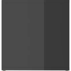 vidaXL Muebles Tv-Muebles de salón de pared 2 pzas madera ingeniería gris brillo