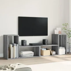 vidaXL Muebles de TV 2 uds madera ingeniería 75x30x50 cm Gris sonoma Sale