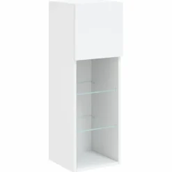 vidaXL Muebles Tv-Muebles de TV de pared con LED 4 pzas madera ingeniería