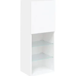 vidaXL Muebles Tv-Muebles de TV de pared con LED 4 pzas madera ingeniería