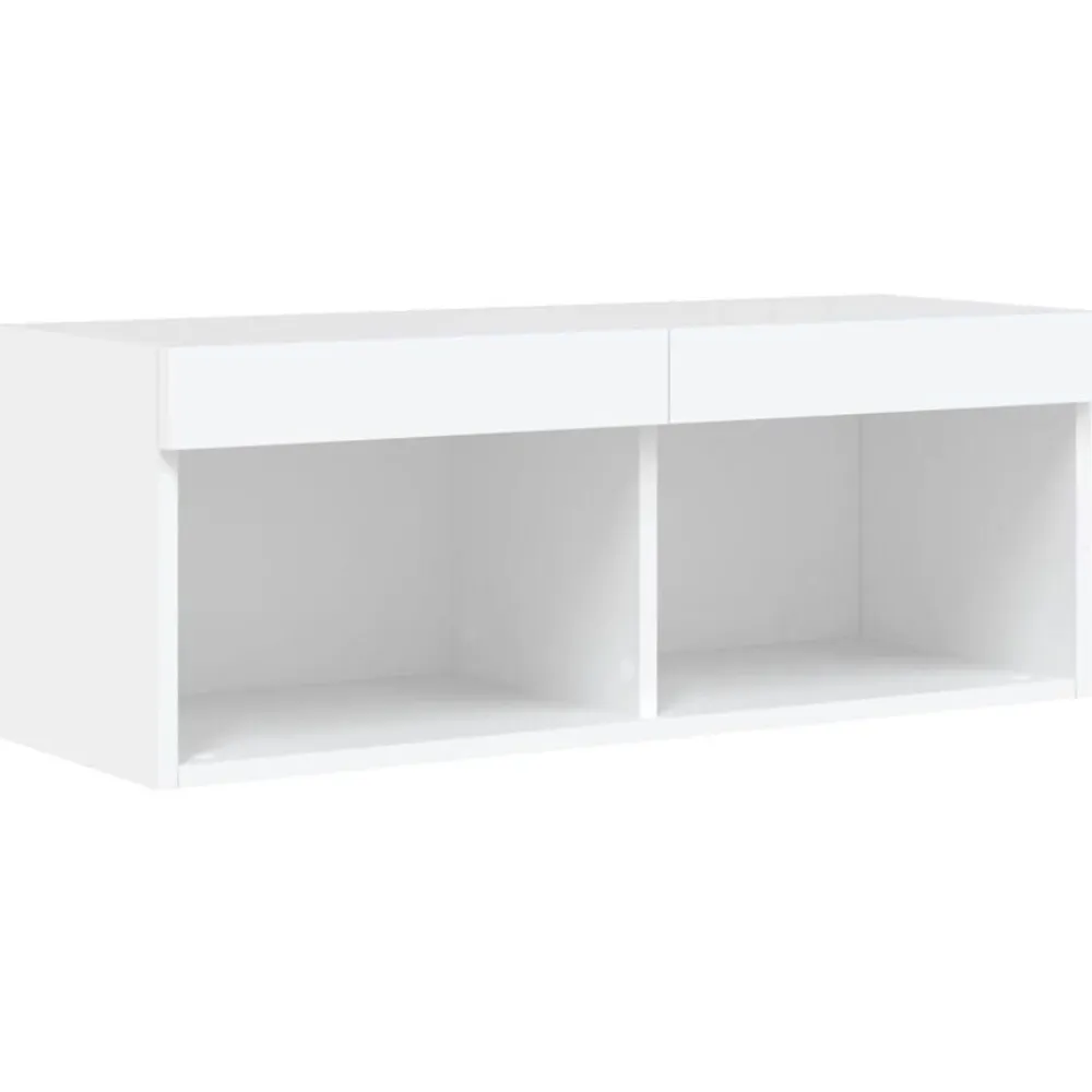 vidaXL Muebles de TV de pared con LED 6 pzas madera ingeniería Blanco Outlet