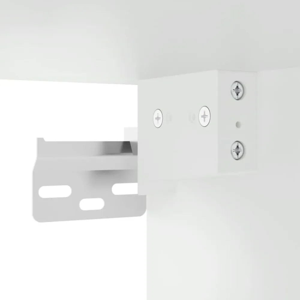 vidaXL Muebles de TV de pared con LED 6 pzas madera ingeniería Blanco Outlet