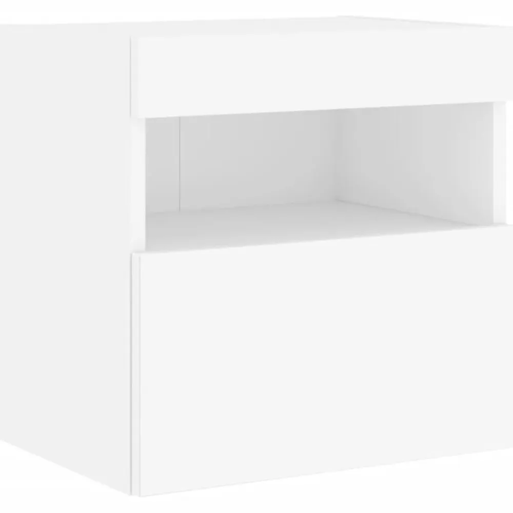 vidaXL Muebles de TV de pared con LED 6 pzas madera ingeniería Blanco Outlet