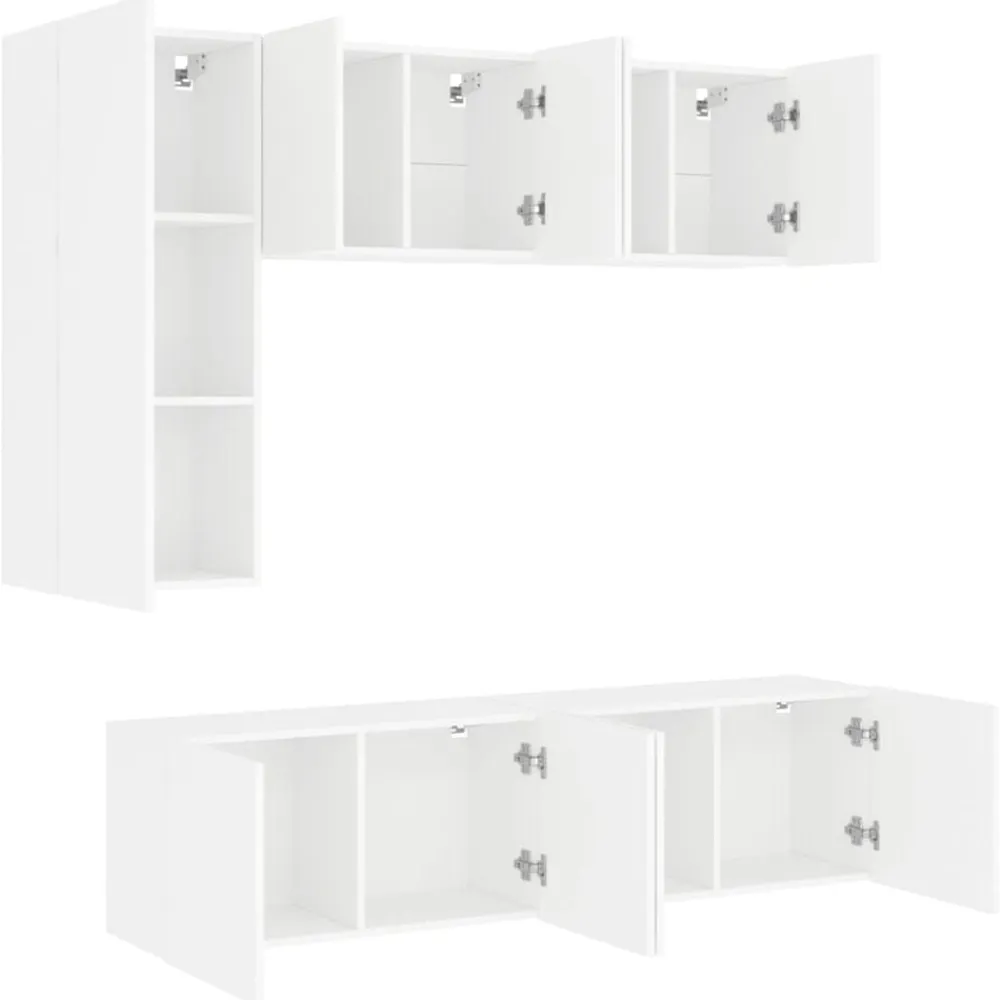 vidaXL Muebles Tv-Muebles de TV de pared 5 piezas madera de ingeniería