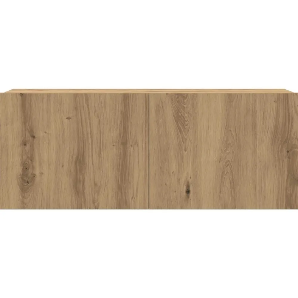 vidaXL Muebles de TV de pared 4 uds madera ingeniería roble artesanal Roble artisan Online