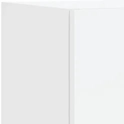vidaXL Muebles de TV de pared con luces LED 4 piezas Blanco Outlet